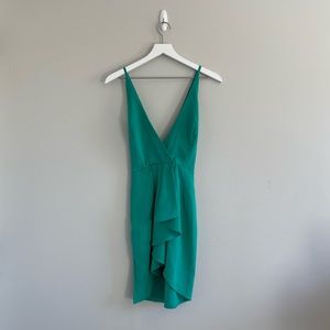 LuLu's Green Deep V Mini Dress Size M